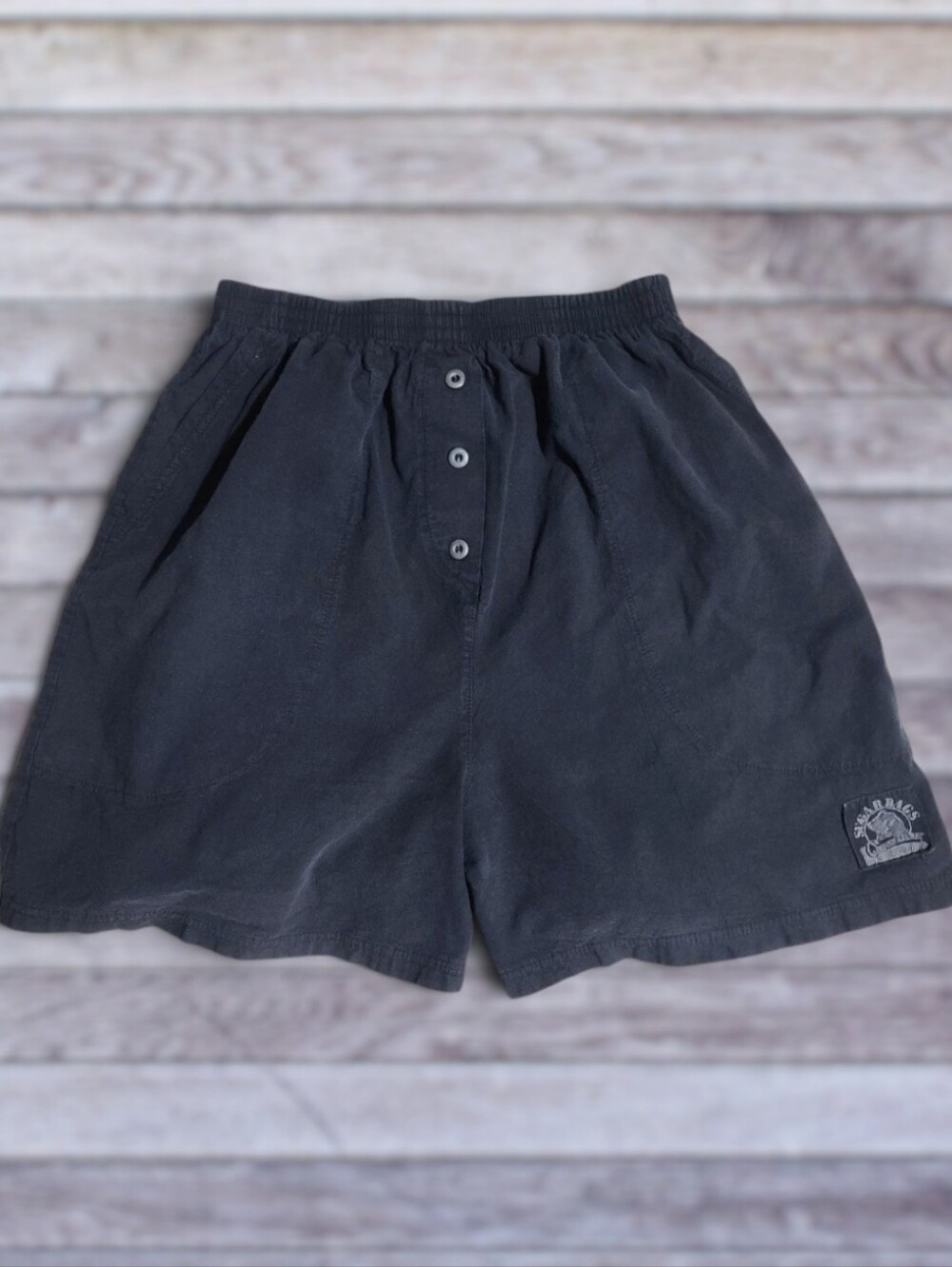 Vintage 90s Cotton Ginny Sugar Bags Black High Waisted Sailor Shorts Canvas M